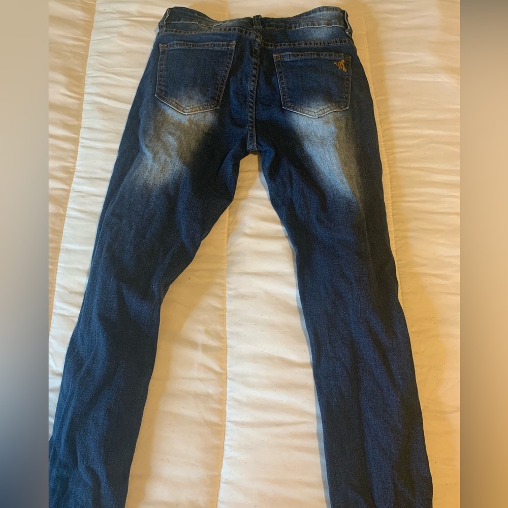 Vip jeans size 3/4 skinny color blue and white
